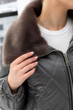 Демисезонная Куртка Mila Nova К-280 серый — изображение 5