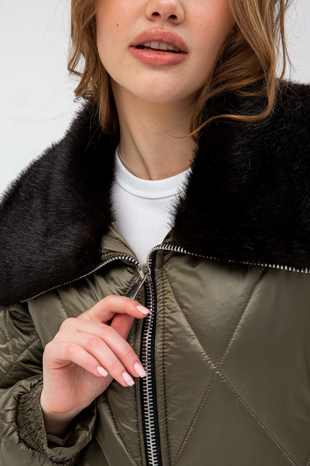 Демисезонная Куртка Mila Nova К-280 хаки — изображение 7