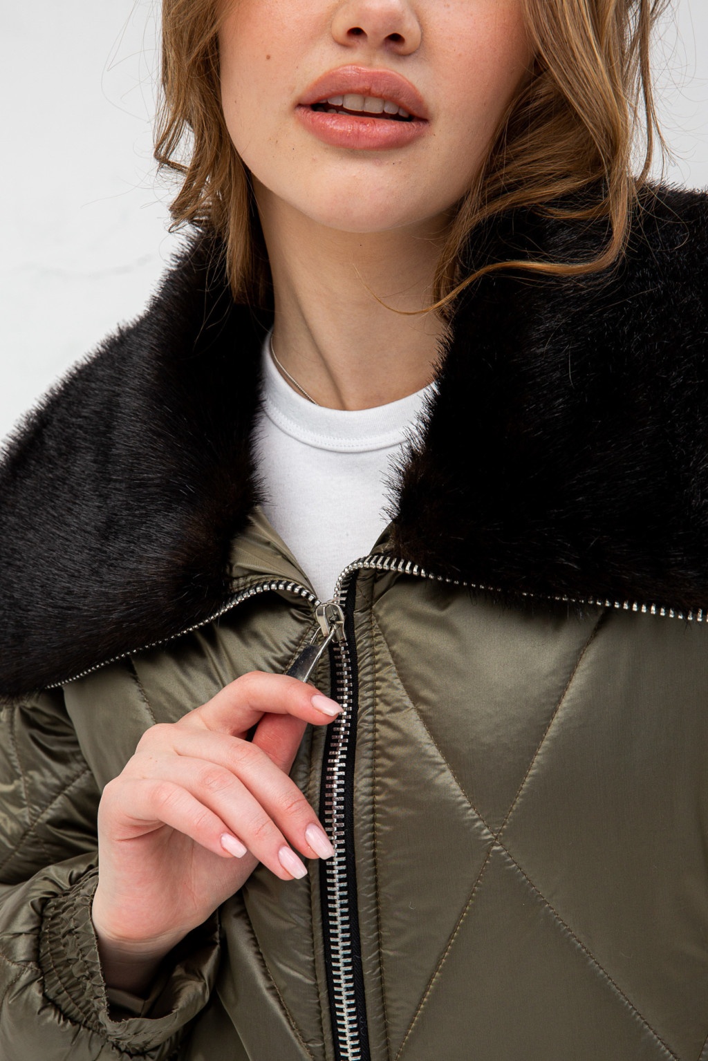 Демисезонная Куртка Mila Nova К-280 хаки — изображение 5