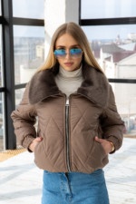 Демисезонная Куртка Mila Nova К-280 капучино — изображение 2