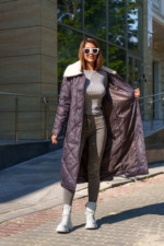 Зимнее пальто Mila Nova ПВ-314 серый — изображение 4