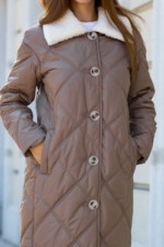 Зимнее пальто Mila Nova ПВ-314 капучино — изображение 4