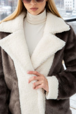 Зимняя Шуба Mila Nova ПВ-313 капучино — изображение 6