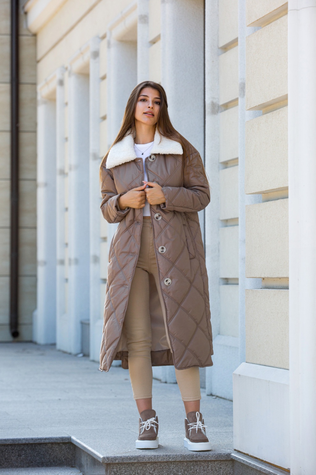 Зимнее пальто Mila Nova ПВ-314 капучино — изображение 6