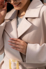 Демисезонное пальто Mila Nova ПВ-234 кор молоко 8441 — изображение 4