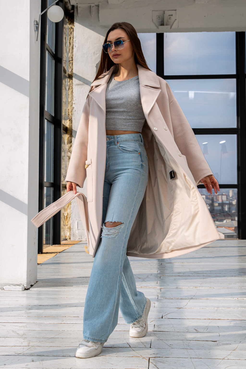 Демисезонное пальто Mila Nova ПВ-234 кор молоко 8441 — изображение 2