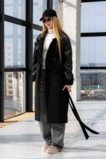 Демисезонное Пальто Mila Nova ПВ-184 черный+утеплитель — изображение 3