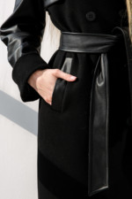 Демисезонное Пальто Mila Nova ПВ-184 черный+утеплитель — изображение 5