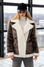 Зимняя Шуба Mila Nova ПВ-313 капучино