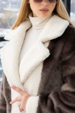 Зимняя Шуба Mila Nova ПВ-313 капучино — изображение 3