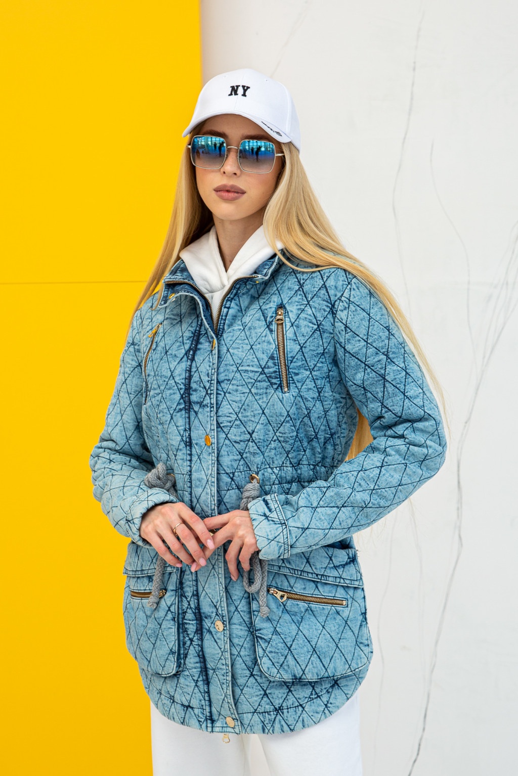 Джинсовая куртка Mila Nova Q-24 светло-голубой — изображение 1