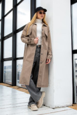 Демісезонний тренч Mila Nova Q-40 коричневий - Зображення 2