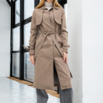 Демисезонный тренч Mila Nova Q-40 коричневый