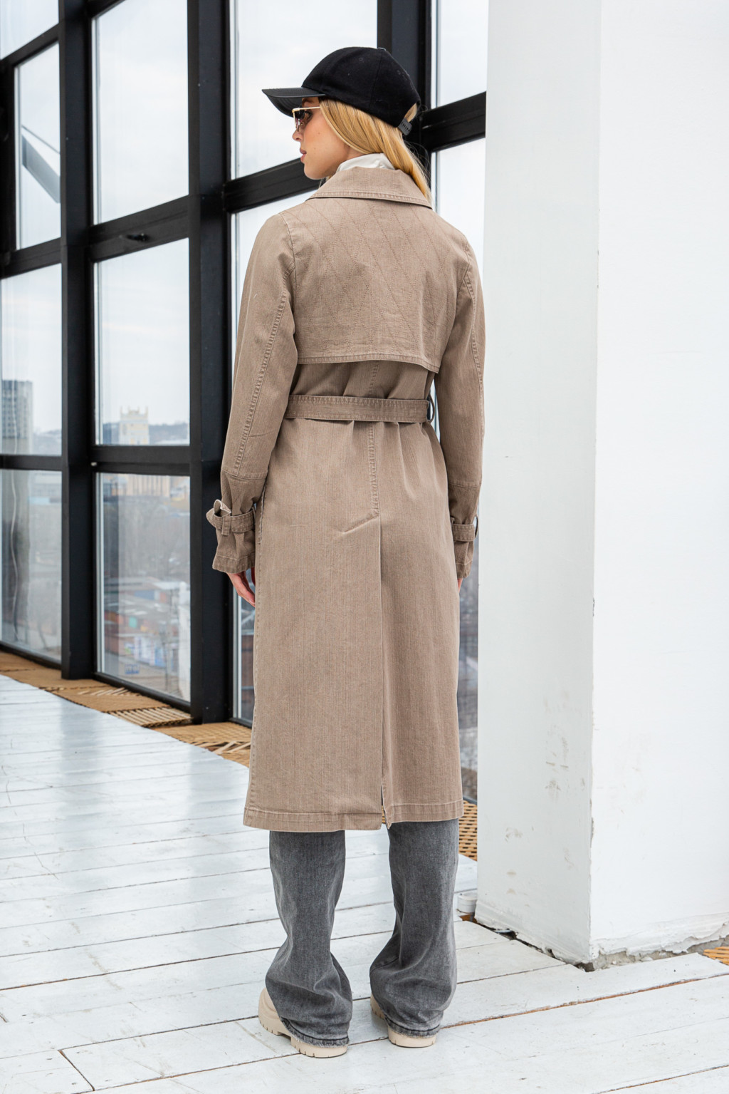 Демісезонний тренч Mila Nova Q-40 коричневий - Зображення 3