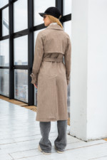 Демісезонний тренч Mila Nova Q-40 коричневий - Зображення 3