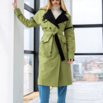 Демисезонный тренч Mila Nova Q-85 оливка