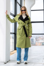 Демисезонный тренч Mila Nova Q-85 оливка