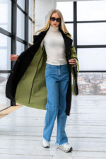 Демисезонный тренч Mila Nova Q-85 оливка — изображение 3