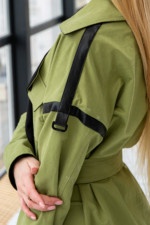 Демисезонный тренч Mila Nova Q-85 оливка — изображение 8