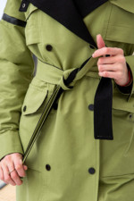 Демисезонный тренч Mila Nova Q-85 оливка — изображение 7