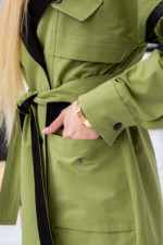 Демисезонный тренч Mila Nova Q-85 оливка — изображение 6