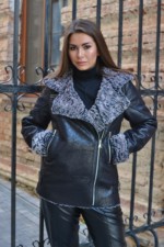 Зимняя дубленка Mila Nova Д-190черный — изображение 3