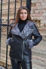 Зимняя дубленка Mila Nova Д-190черный