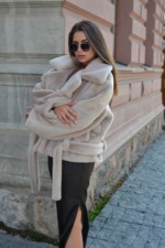 Зимняя шуба Mila Nova ПВ-317бежевый — изображение 2