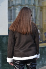 Зимняя дубленка Mila Nova Д-205 шоколад — изображение 3