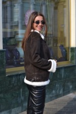 Зимняя дубленка Mila Nova Д-205 шоколад — изображение 4