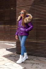 Зимняя куртка Mila Nova К-284 фиолетовый — изображение 2