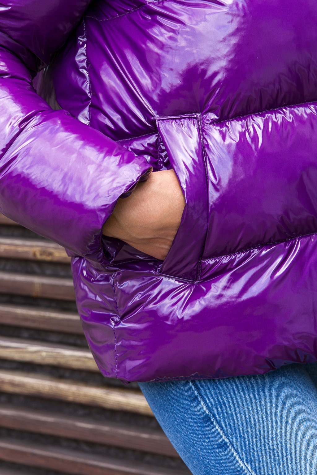 Зимняя куртка Mila Nova К-284 фиолетовый — изображение 5