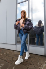 Зимняя куртка Mila Nova К-286 серый — изображение 2