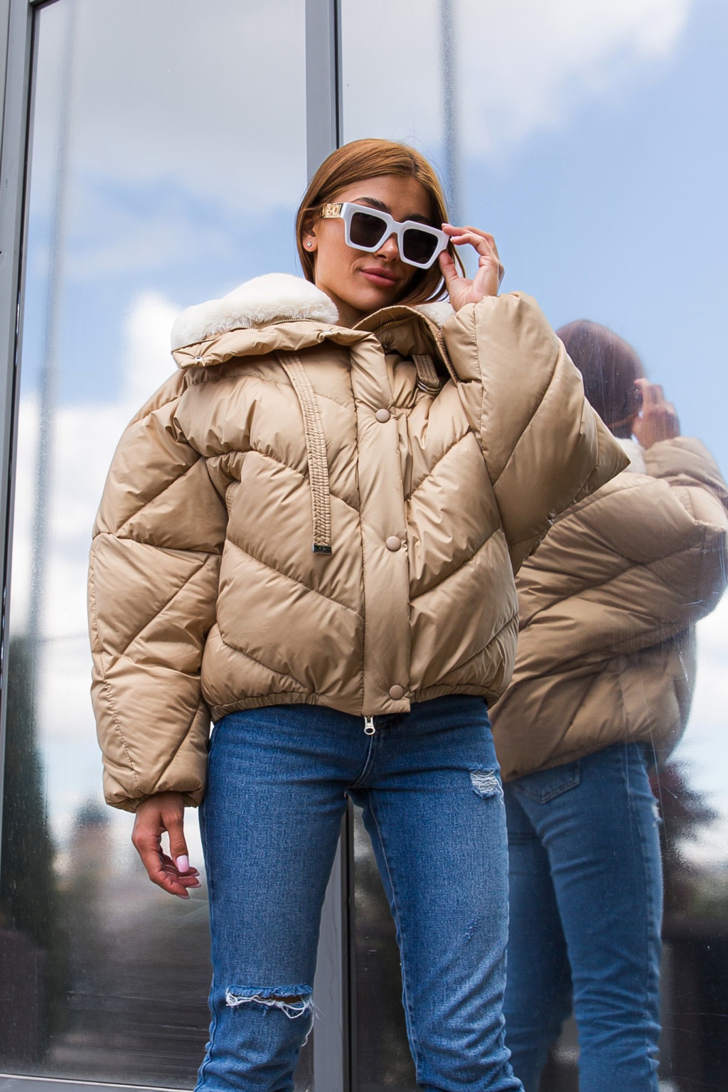 Зимняя куртка Mila Nova К-286 кемел — изображение 2