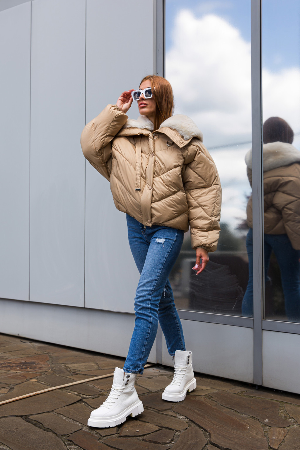 Зимняя куртка Mila Nova К-286 кемел — изображение 3