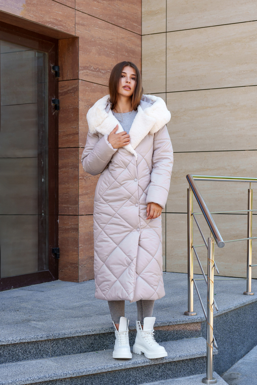 Зимнее пальто Mila Nova ПВ-319 молоко — изображение 4