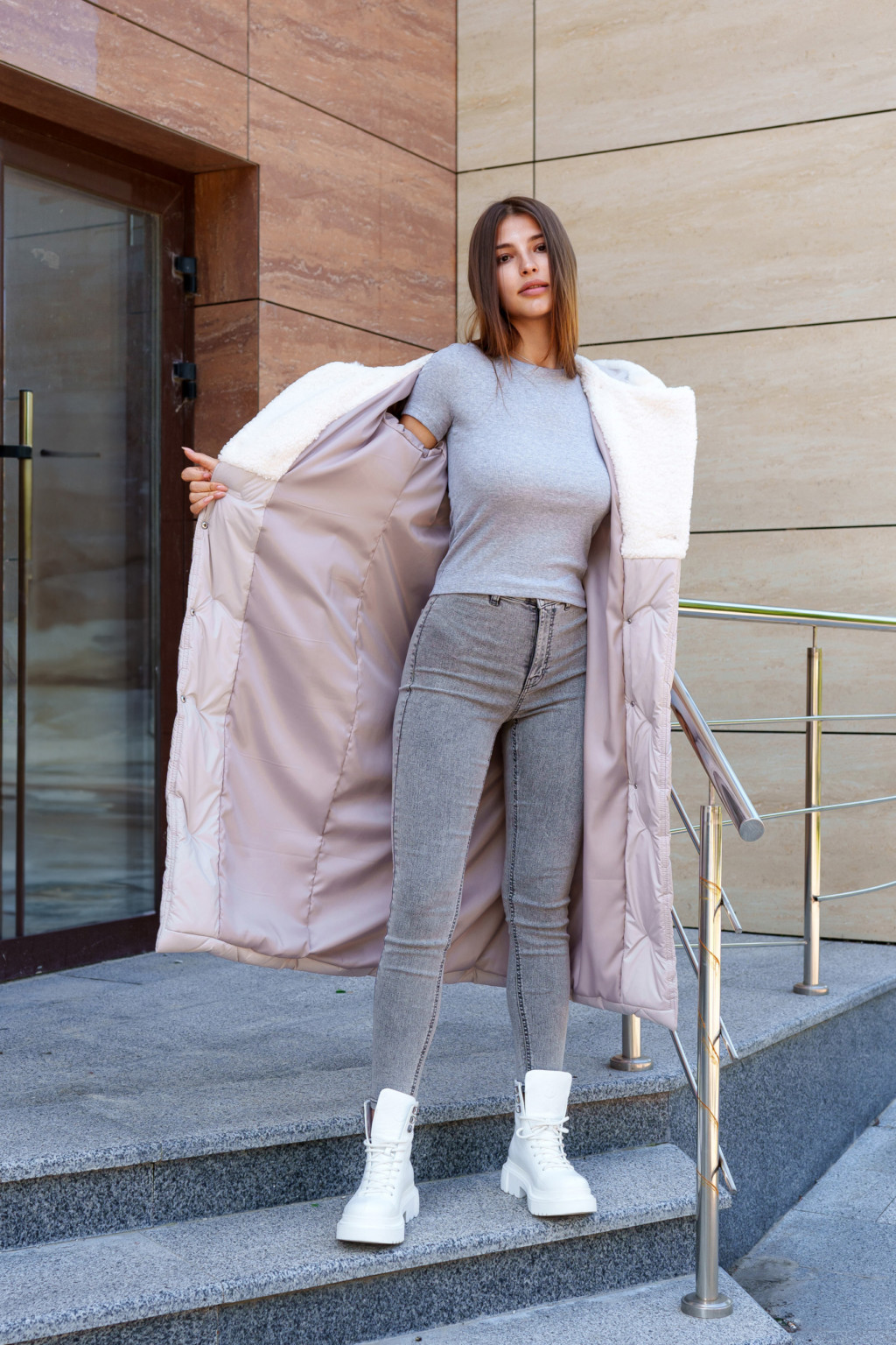 Зимнее пальто Mila Nova ПВ-319 молоко — изображение 6