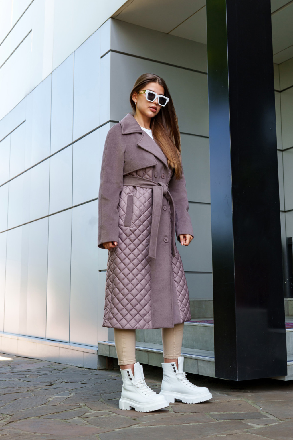 Демисезонное Пальто Mila Nova ПВ-305 капучино — изображение 3