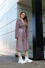 Демисезонное Пальто Mila Nova ПВ-305 капучино — изображение 3