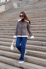 Зимняя дубленка Mila Nova Д-205  капучино — изображение 7