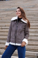 Зимняя дубленка Mila Nova Д-205  капучино