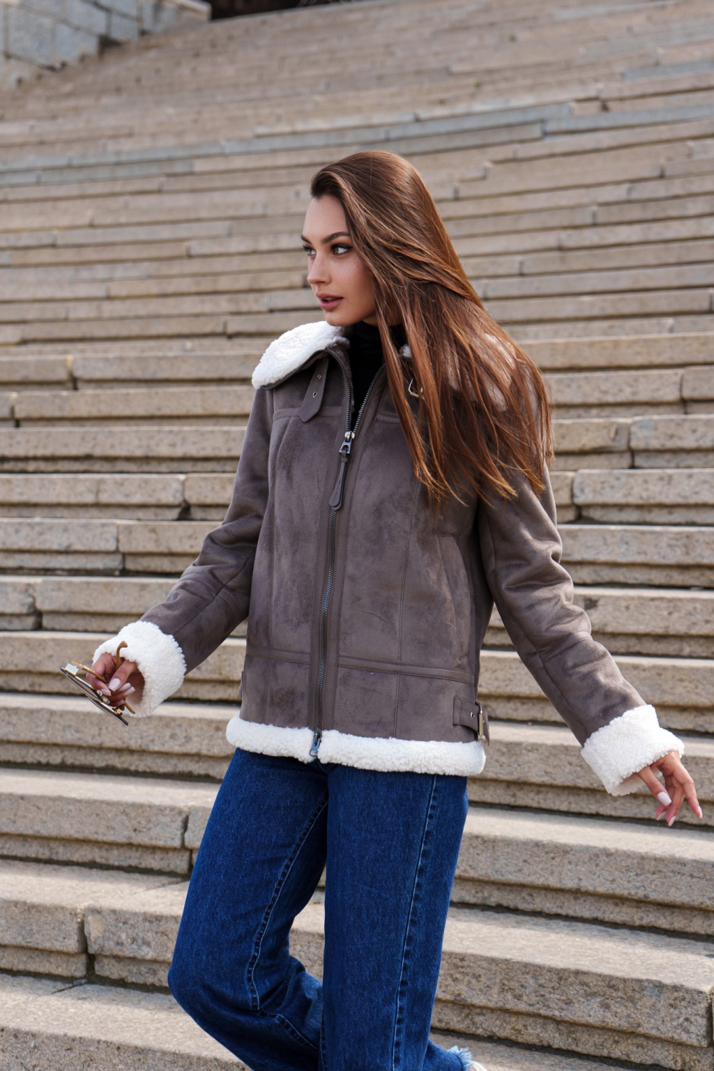 Зимняя дубленка Mila Nova Д-205  капучино — изображение 3