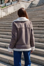 Зимняя дубленка Mila Nova Д-205  капучино — изображение 6