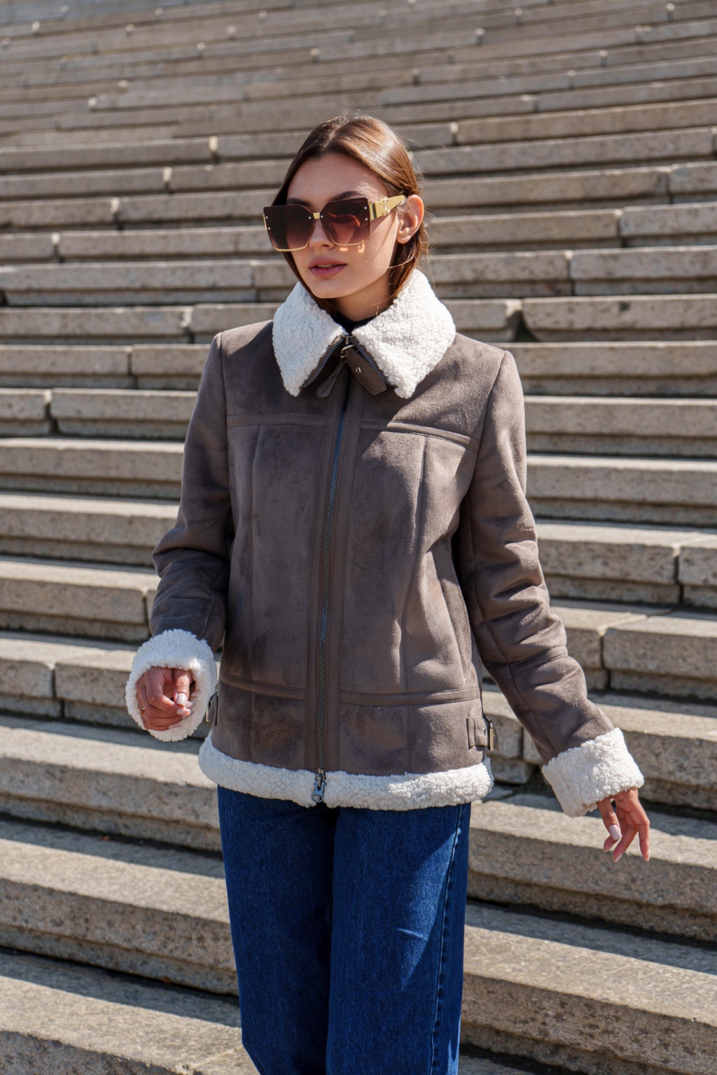 Зимняя дубленка Mila Nova Д-205  капучино — изображение 4