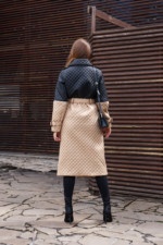 Демисезонный плащ Mila Nova ПВ-320 бежевый+черный — изображение 6