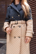 Демисезонный плащ Mila Nova ПВ-320 бежевый+черный — изображение 3