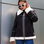 Зимняя дубленка Mila Nova Д-205  черный