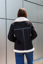 Зимняя дубленка Mila Nova Д-205  черный — изображение 4