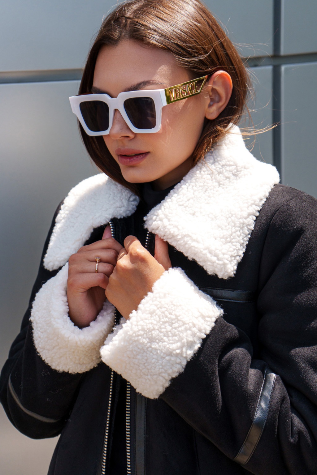 Зимняя дубленка Mila Nova Д-205  черный — изображение 3