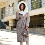 Зимнее пальто ПВ-319 капучино